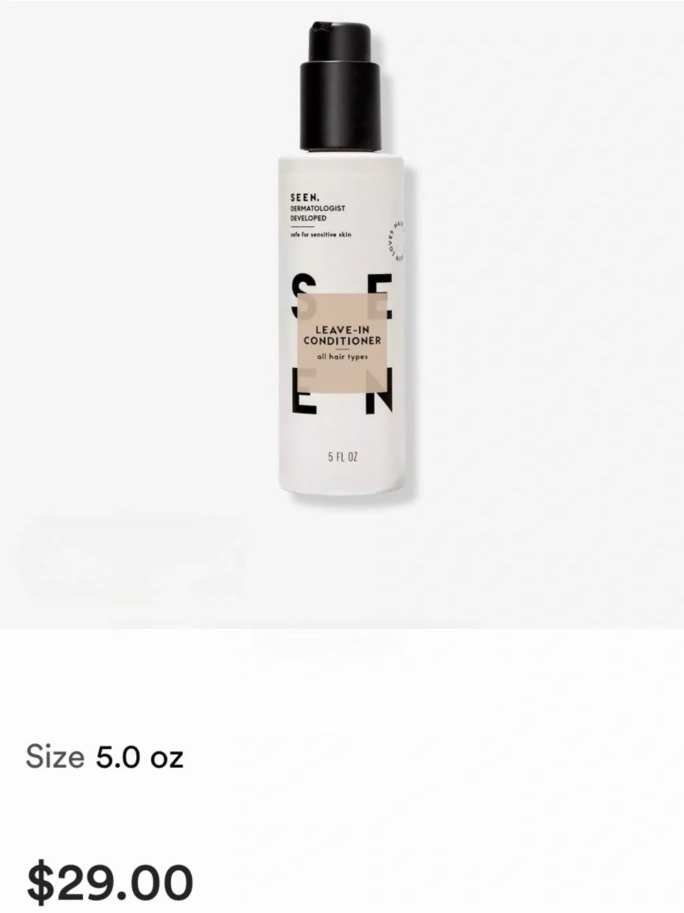 Sephora Leave-In Conditioner - White Bottle with Pale Peach Label